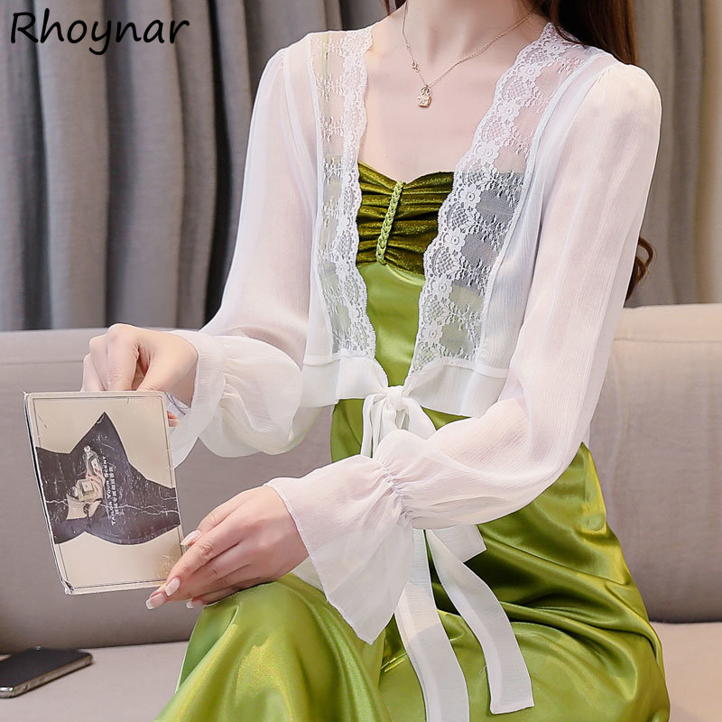 Sweet Blouses Women Flare Slee - Crop Blouse Linen บทวิจารณ์และราคา