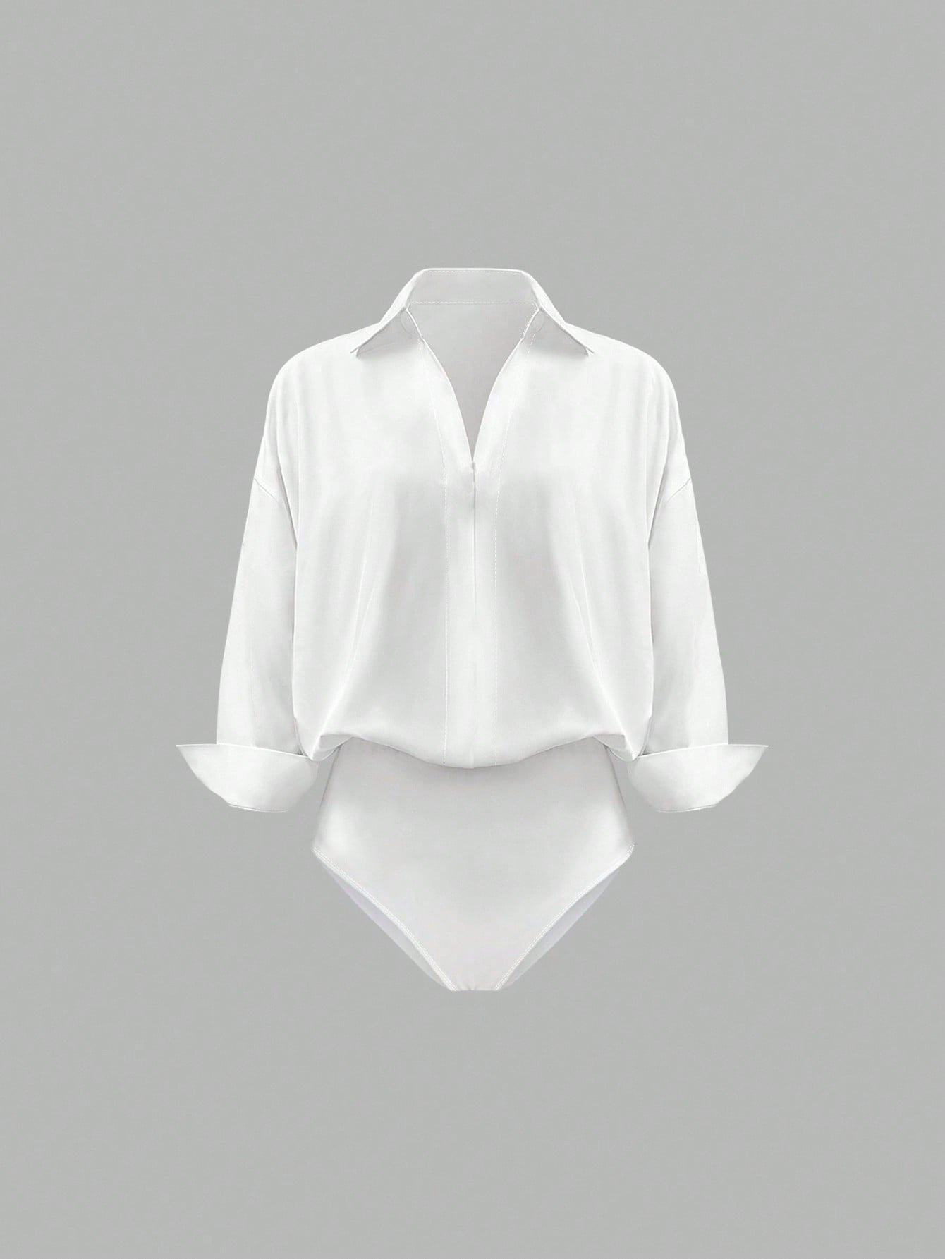 Oversized solid-colored jumpsu - Romper Playsuit Women บทวิจารณ์และราคา
