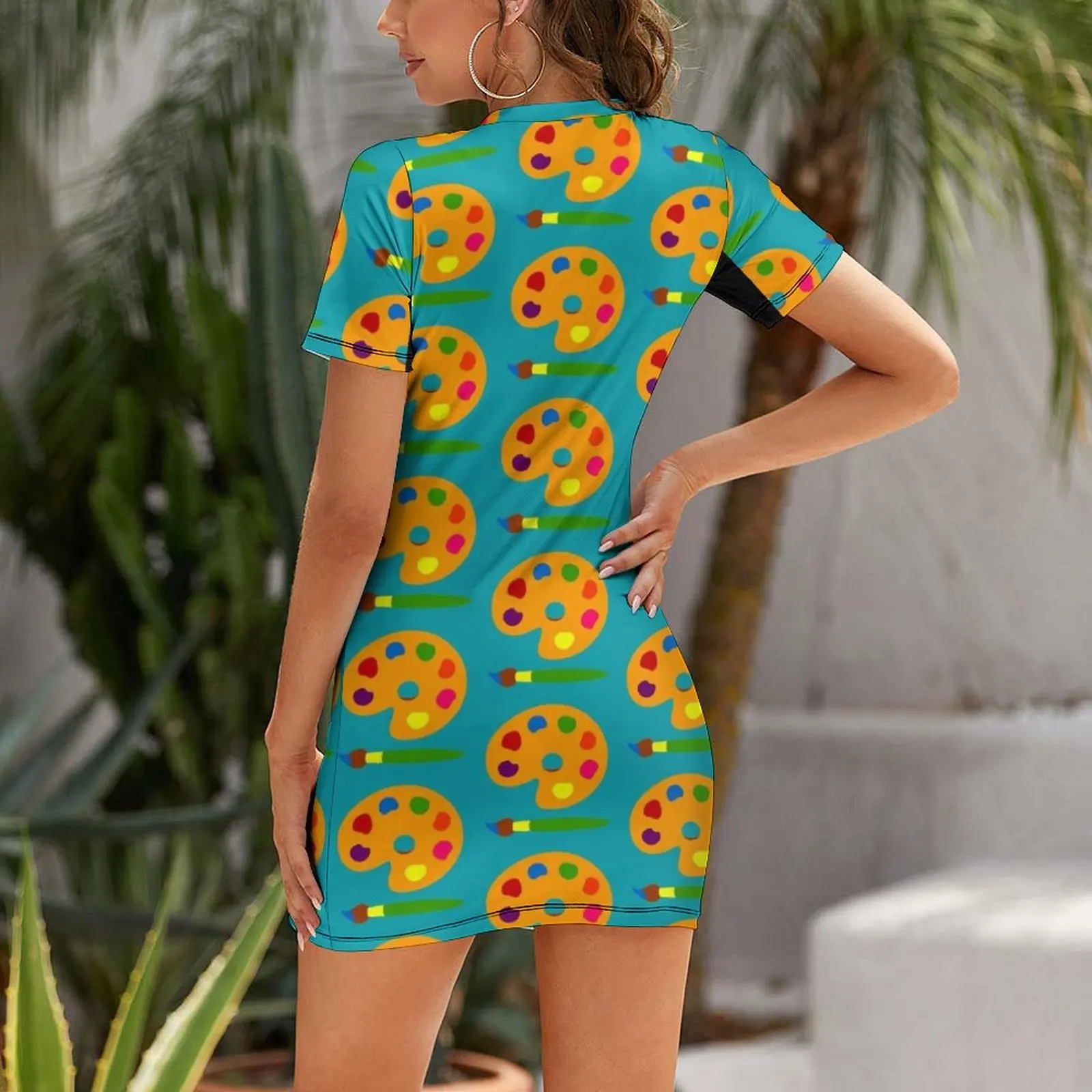 Colorful Paint Palette Short-S - Summer Clothing Color Palette บทวิจารณ์และราคา